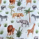 SAFARI ANIMALS | Bamboo Cotton Muslin Swaddle - Smitten Bub Co.
