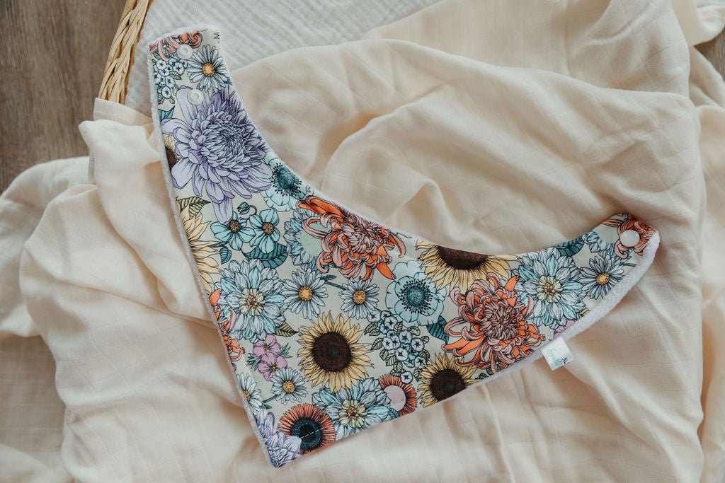Magical Garden Bandana Baby Bib - Smitten Bub Co.