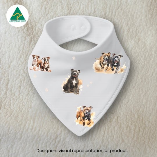 Staffy Bandana Bib - Smitten Bub Co.