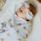 PEACHY DREAM | Jersey Swaddle Beanie Set - Smitten Bub Co.