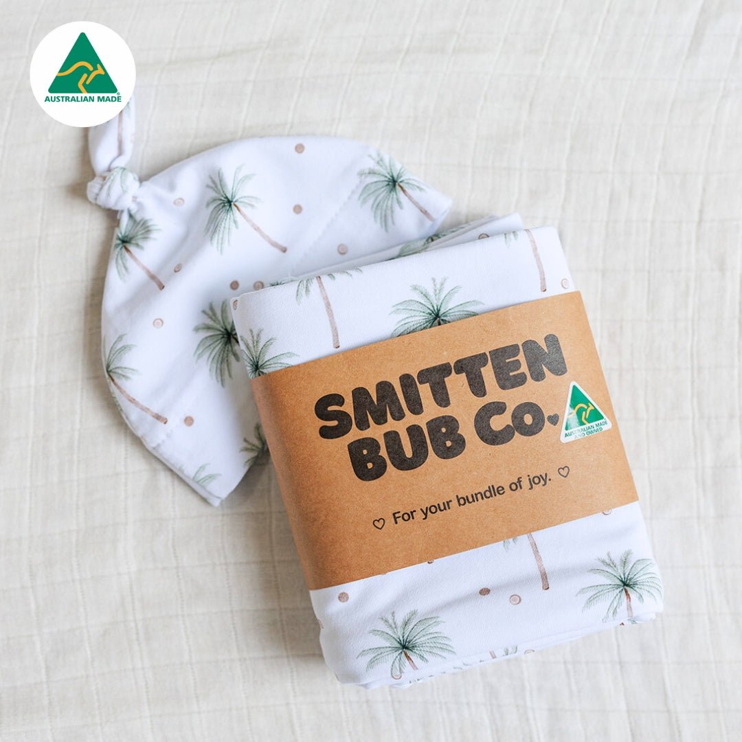 Palms & Coconuts Swaddle Set - Smitten Bub Co.