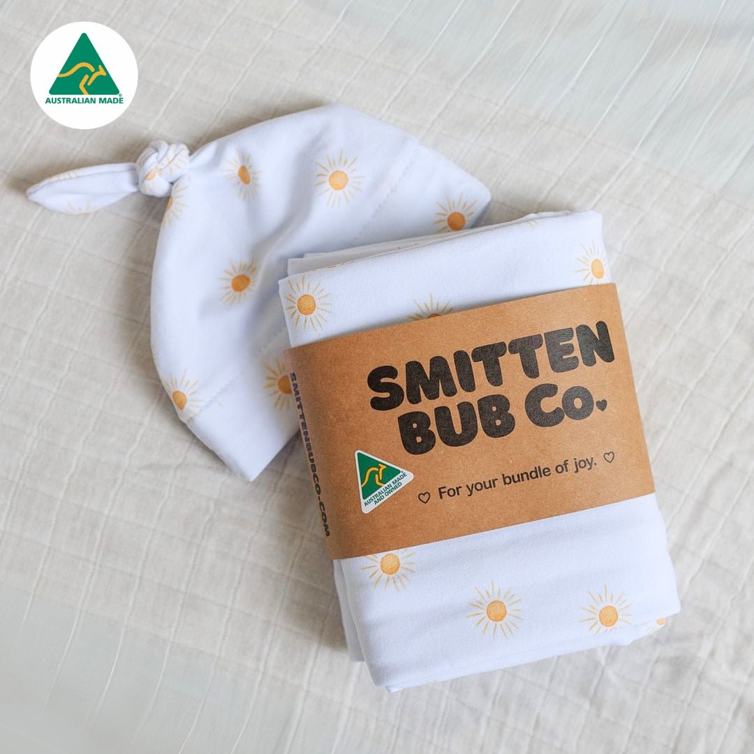 Here comes the Sun Swaddle Set - Smitten Bub Co.