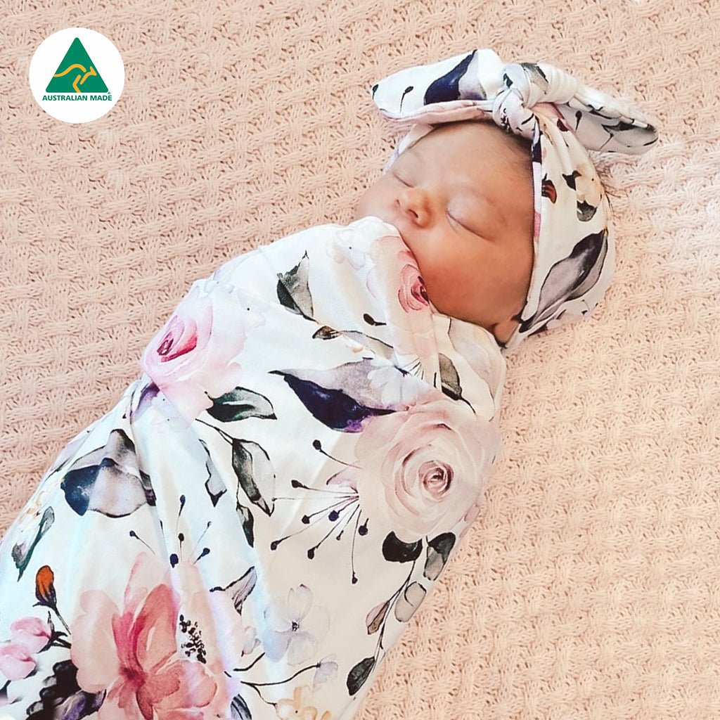 Posies Swaddle Set - Smitten Bub Co.