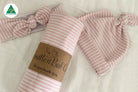 Pink Stripe Swaddle Set - Smitten Bub Co.
