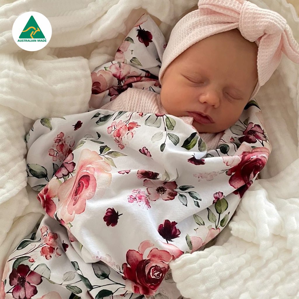 Roses Swaddle Set - Smitten Bub Co.