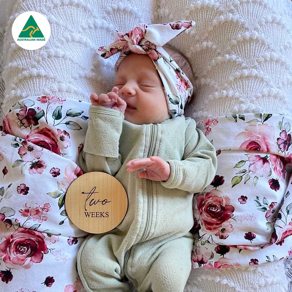 Roses Swaddle Set - Smitten Bub Co.