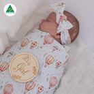 Red Balloons Swaddle Set - Smitten Bub Co.