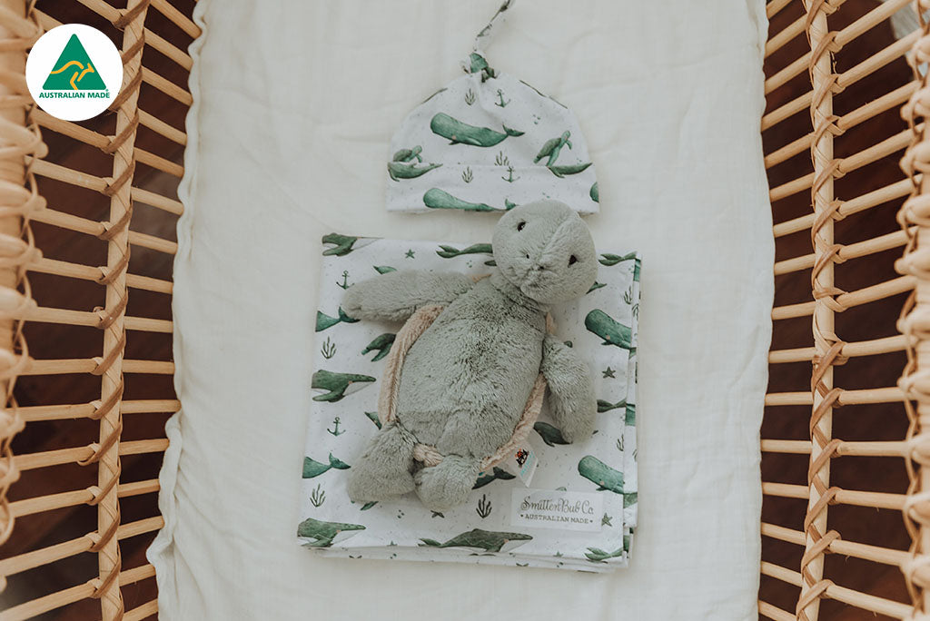 Whales &amp; Turtle Swaddle Set