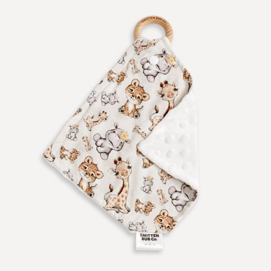 BABY SAFARI ANIMAL | Baby Comforter - Smitten Bub Co.