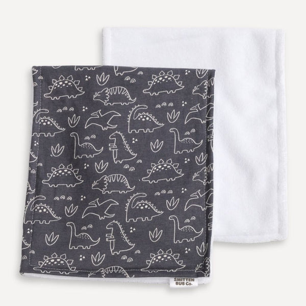 BLACK DINOS | Burp Cloth - Smitten Bub Co.