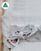 Pink Dinosaur - Topknot Bow - Smitten Bub Co.