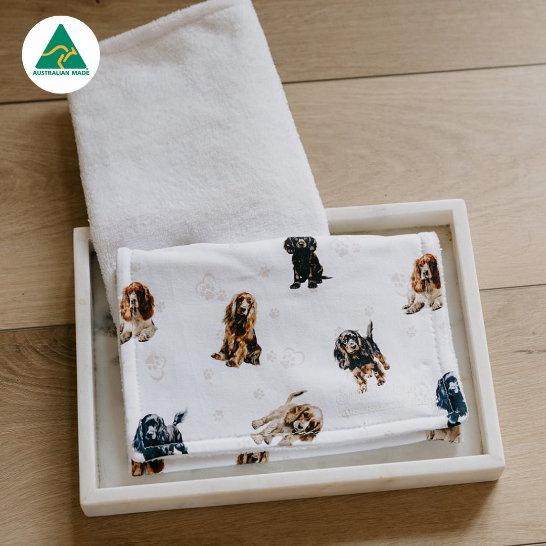 Cocker Spaniel Burp Cloth - Smitten Bub Co.
