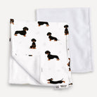 CURVED DACHSHUND | Burp Cloth - Smitten Bub Co.