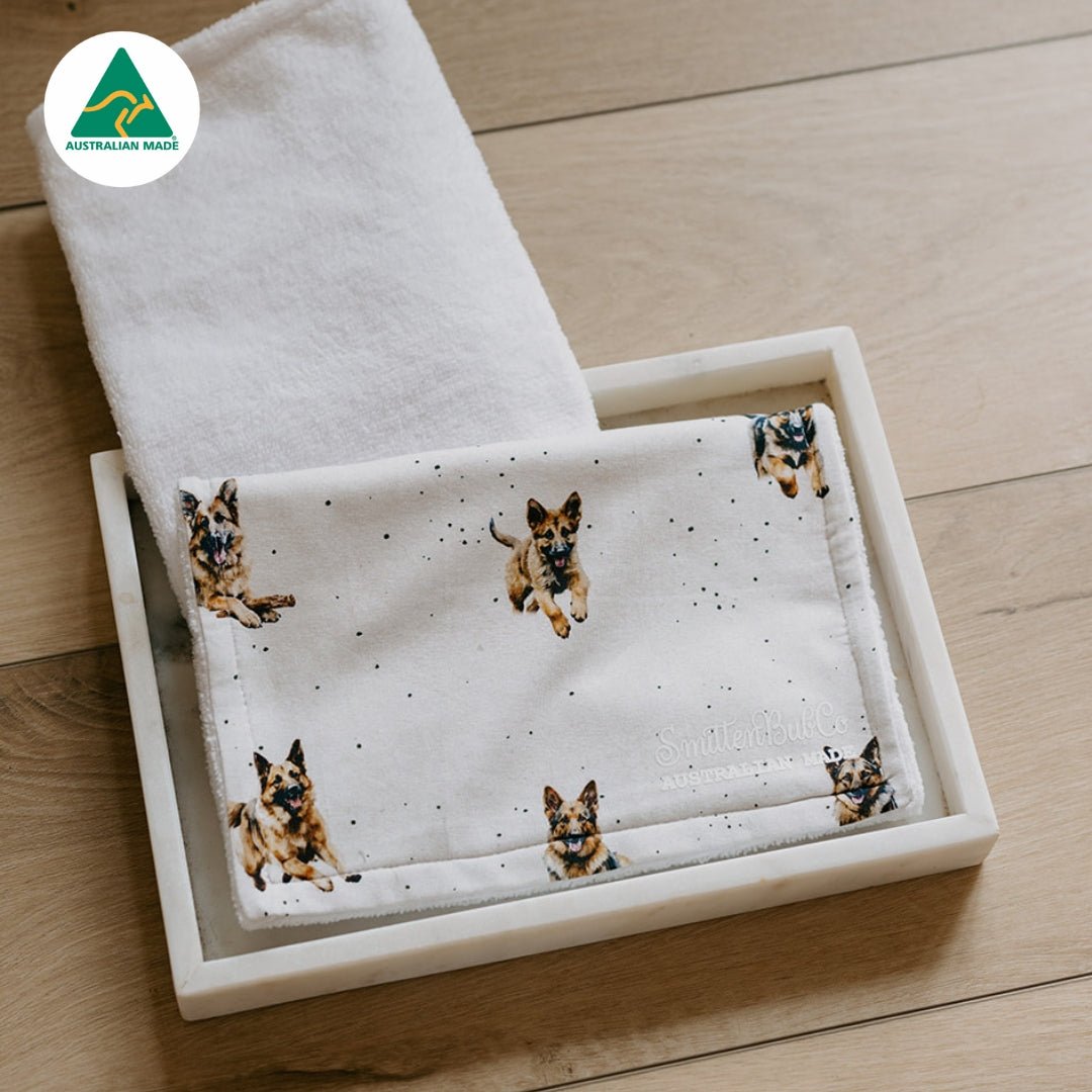 German Shepherd Burp Cloth - Smitten Bub Co.