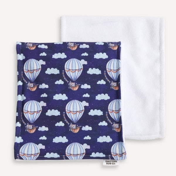 BLUE BALLOONS | Burp Cloth - Smitten Bub Co.