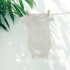 Infant Short Sleeve Romper - Natural - Smitten Bub Co.