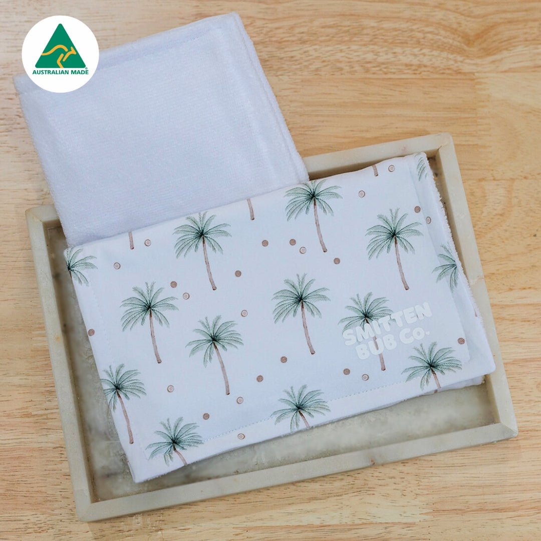 Palms &amp; Coconuts Burp Cloth - Smitten Bub Co.
