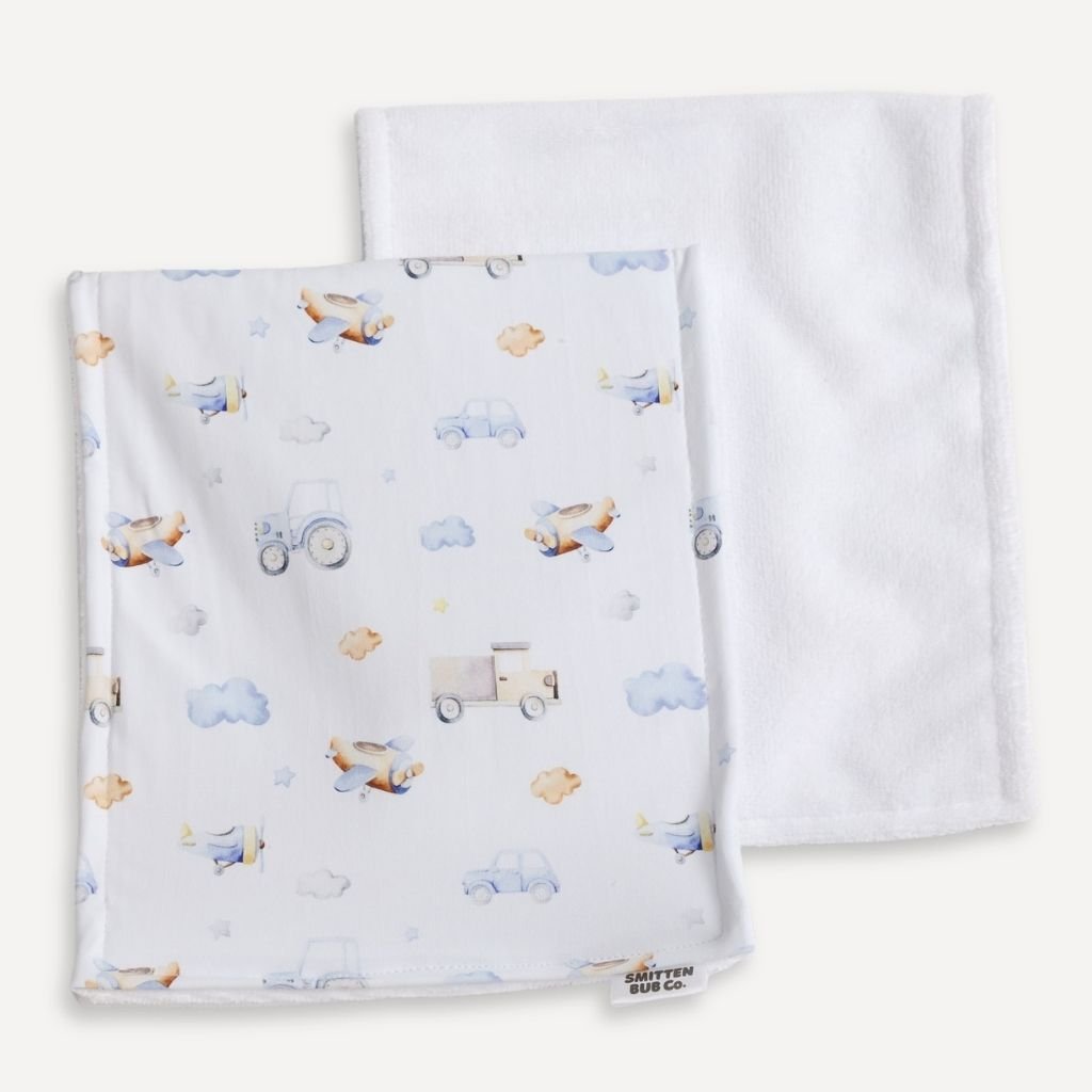 PLANES & TRUCKS | Burp Cloth - Smitten Bub Co.