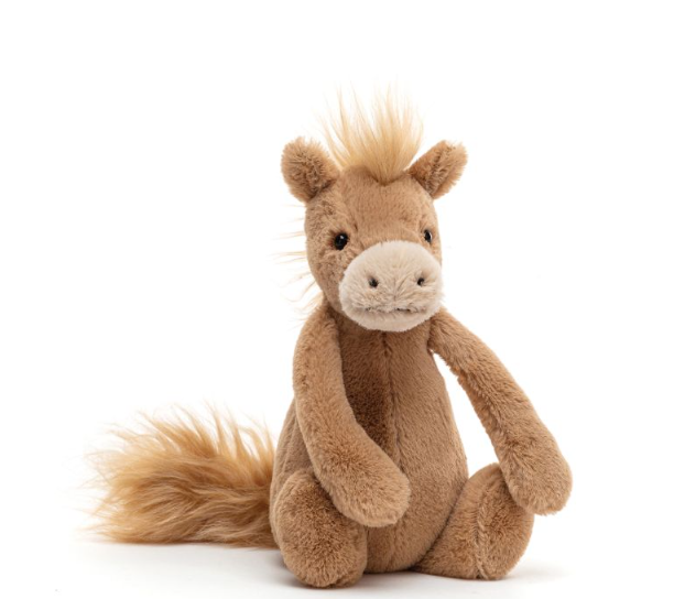 Jellycat Bashful Pony Horse Beige &amp; Brown SMALL