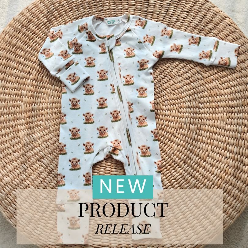 Highland Cow Full Zip Unisex Romper - Smitten Bub Co.