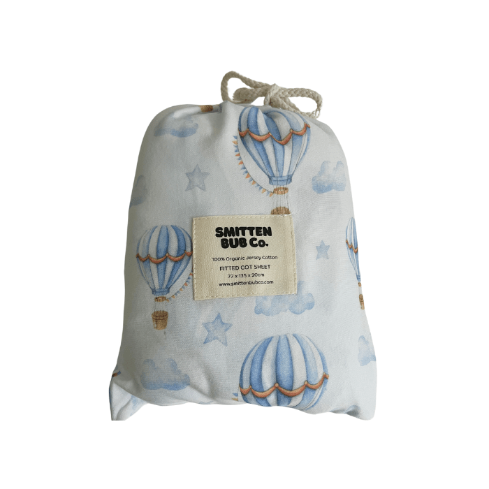 Hot Air Balloons | Fitted Cot Sheets - Smitten Bub Co.