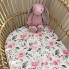 Posies | Bassinet Sheets / Change Mat Cover - Smitten Bub Co.