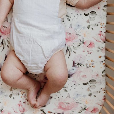 Posies | Bassinet Sheets / Change Mat Cover - Smitten Bub Co.
