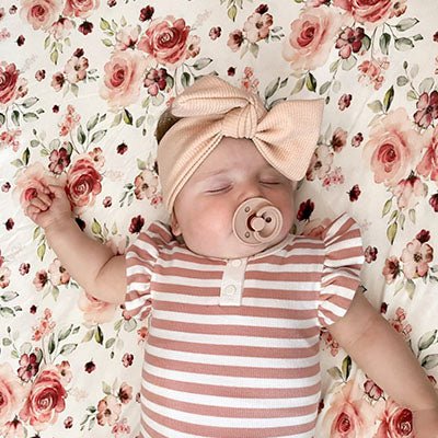 Roses | Fitted Cot Sheets - Smitten Bub Co.