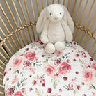 Roses | Bassinet Sheets / Change Mat Cover - Smitten Bub Co.