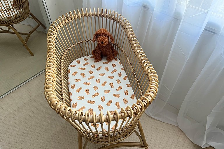 Cavoodle | Fitted Cot & Bassinet Sheets / Change Mat Cover - Smitten Bub Co.
