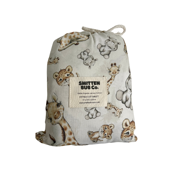 Baby Safari Animals | Fitted Cot Sheets