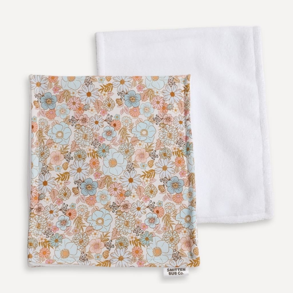 VINTAGE MEADOW | Burp Cloth - Smitten Bub Co.