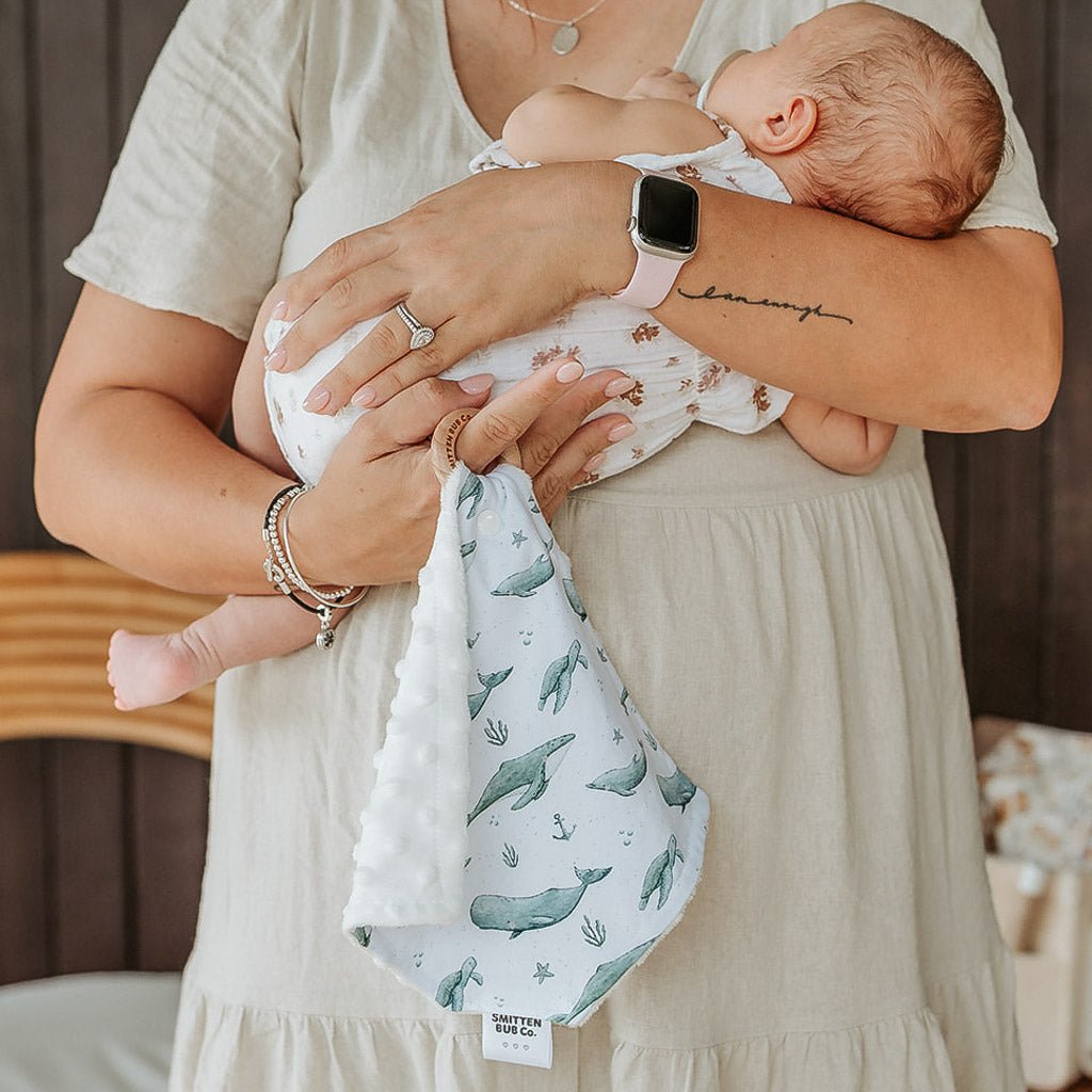 DOLPHINS, WHALES & TURTLES | Baby Comforter - Smitten Bub Co.