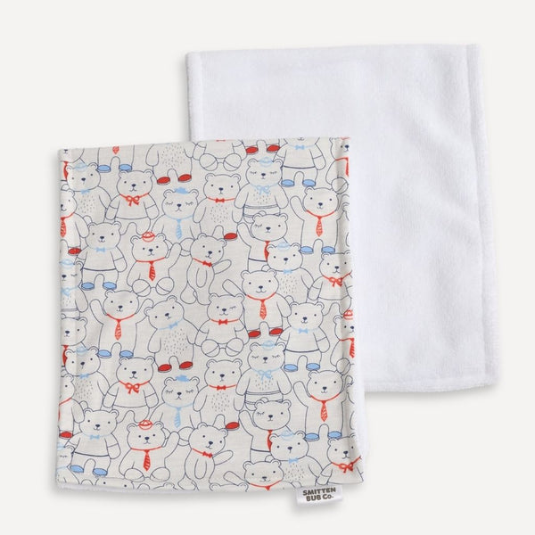 WORKER TEDDIES | Burp Cloth - Smitten Bub Co.