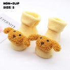 Yellow Dog Character Socks | Non - Slip Grip for Baby and Toddler - Smitten Bub Co.