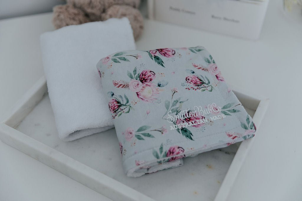 Z Australiana Florals Burp Cloth - Smitten Bub Co.