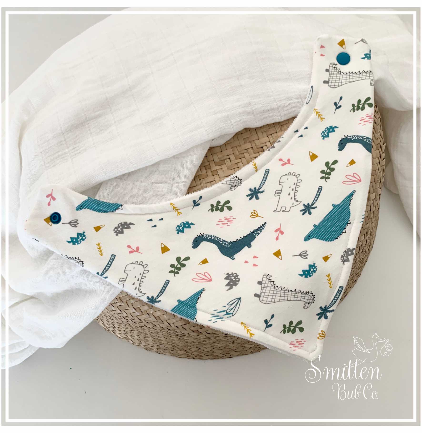 Dinosaur 2.0 Bandana Bib - Smitten Bub Co.