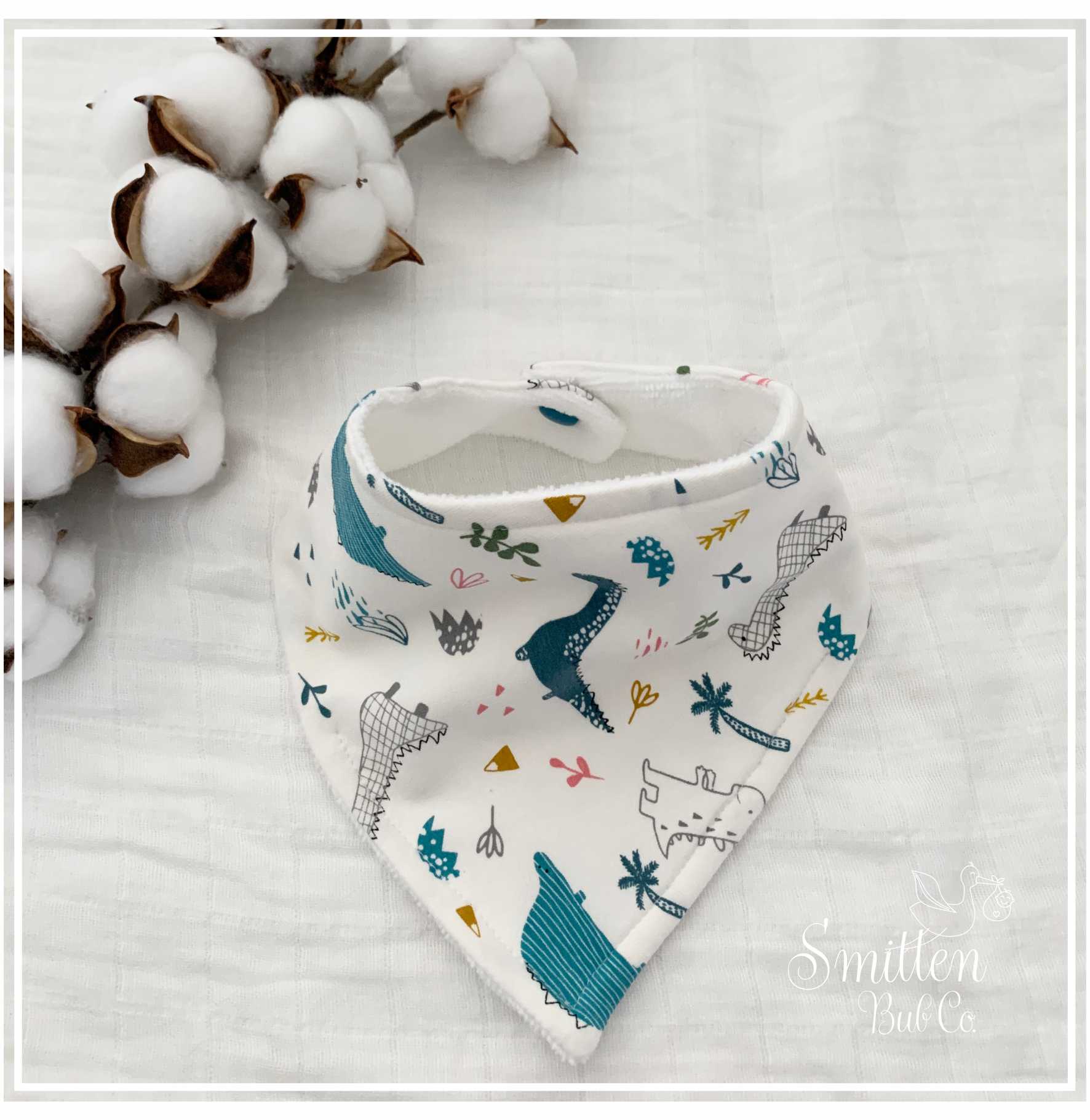 Dinosaur 2.0 Bandana Bib - Smitten Bub Co.