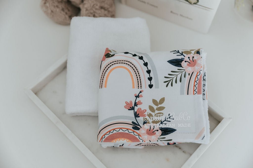 Rainbo - ho Burp Cloth - Smitten Bub Co.